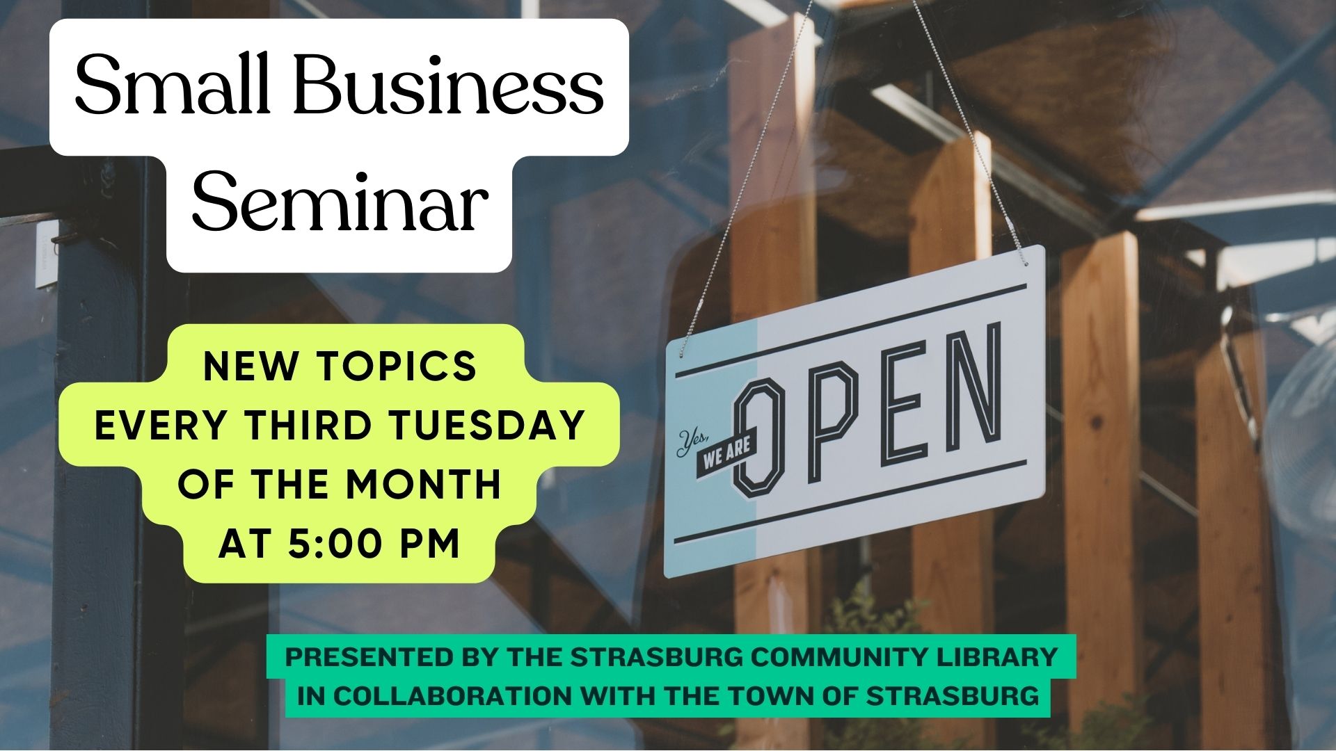 Strasburg Small Business Seminars